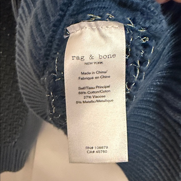 Rag & Bone Kyra Crewneck Metallic Knit
Pullover Indigo Blue - Picture 8 of 11